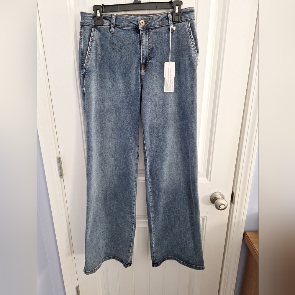NWT Sanctuary Denim Womens Wide Leg Stretch Cotton Blend Jeans Size 28